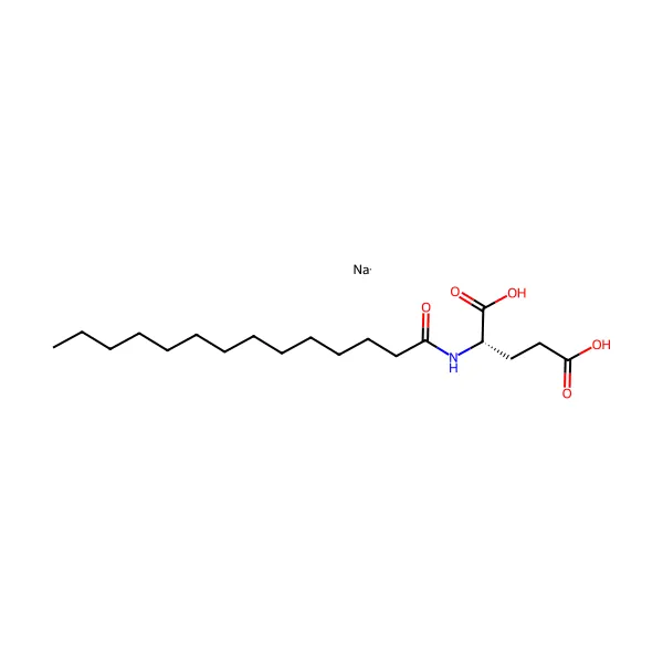 Sodyum miristoil glutamat molekül yapısı — CAS 38517-37-2