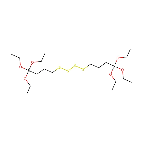Bis(trietoksisililpropil)tetrasülfit molekül yapısı — CAS 40372-72-3