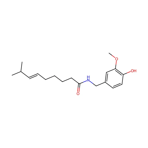 Kapsaisin molekül yapısı — CAS 404-86-4