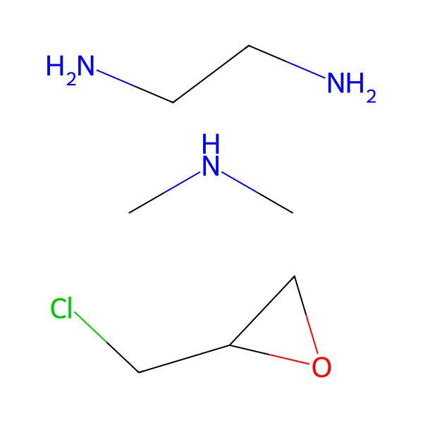 Dimetilamin-epiklorohidrin-etilendiamin kopolimeri molekül yapısı — CAS 42751-79-1