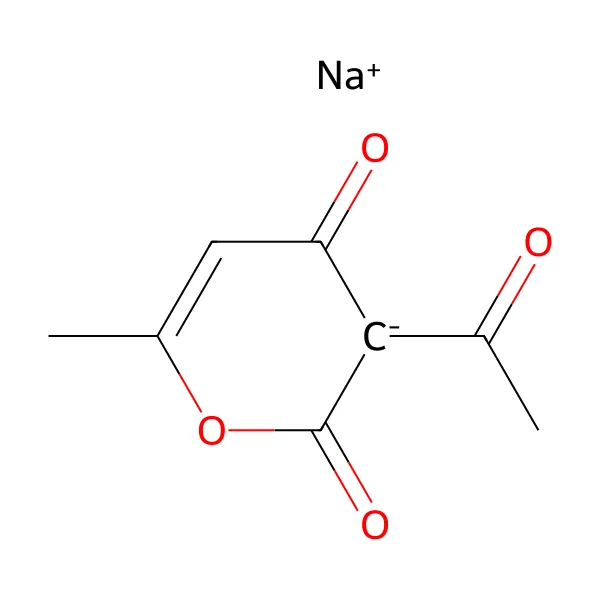 Sodyum dehidroasetat molekül yapısı — CAS 4418-26-2