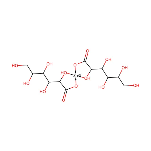 Çinko glukonat molekül yapısı — CAS 4468-02-4