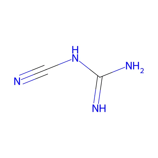 Disiyandiamid molekül yapısı — CAS 461-58-5