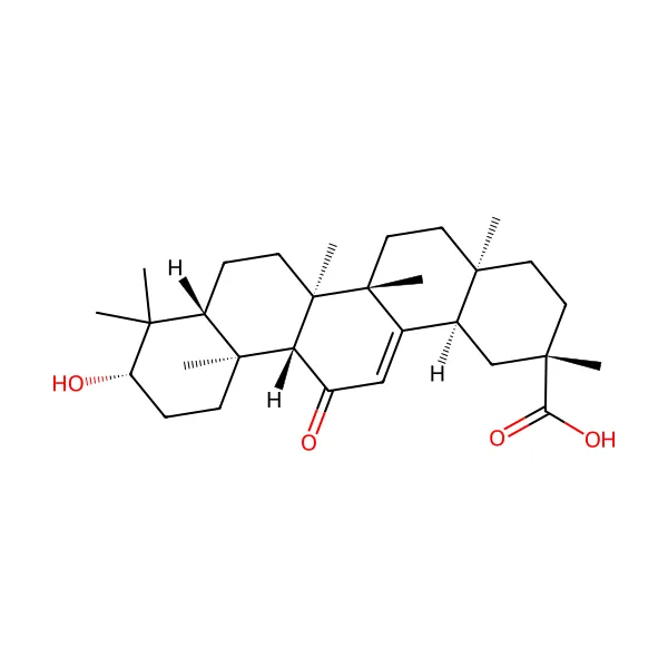 Glikirretinik asit molekül yapısı — CAS 471-53-4