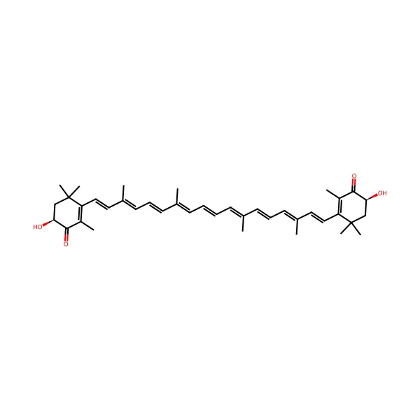Astaksantin molekül yapısı — CAS 472-61-7