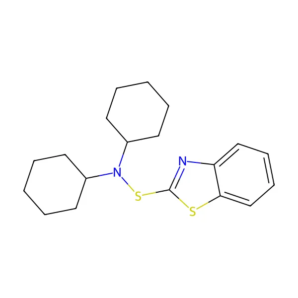 N,N-disikloheksil-2-benzotiyazolsülfenamid molekül yapısı — CAS 4979-32-2