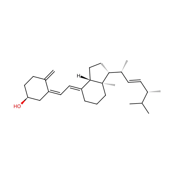 Vitamin D2 Ergokalsiferol molekül yapısı — CAS 50-14-6