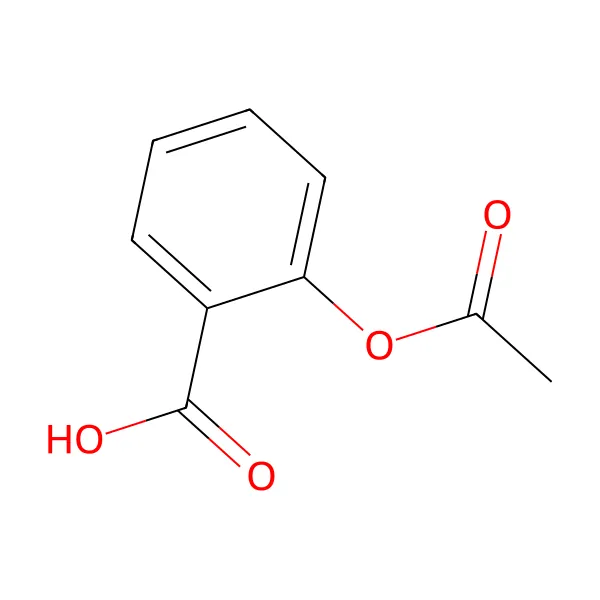 Asetilsalisilik asit molekül yapısı — CAS 50-78-2
