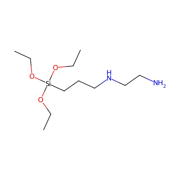 1,2-Etandiamin, N1-(3-(trietoksisilil)propil)- molekül yapısı — CAS 5089-72-5