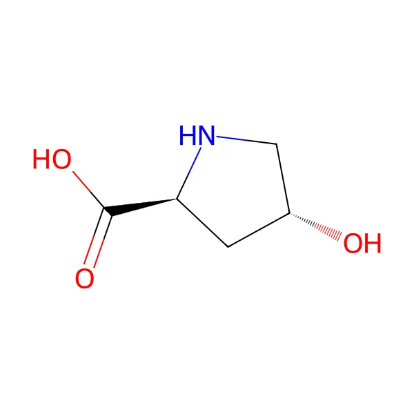 L-hidroksiprolin molekül yapısı — CAS 51-35-4