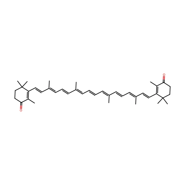 Kantaksantin molekül yapısı — CAS 514-78-3