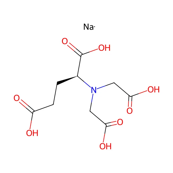Tetrasodyum glutamat diasetat molekül yapısı — CAS 51981-21-6