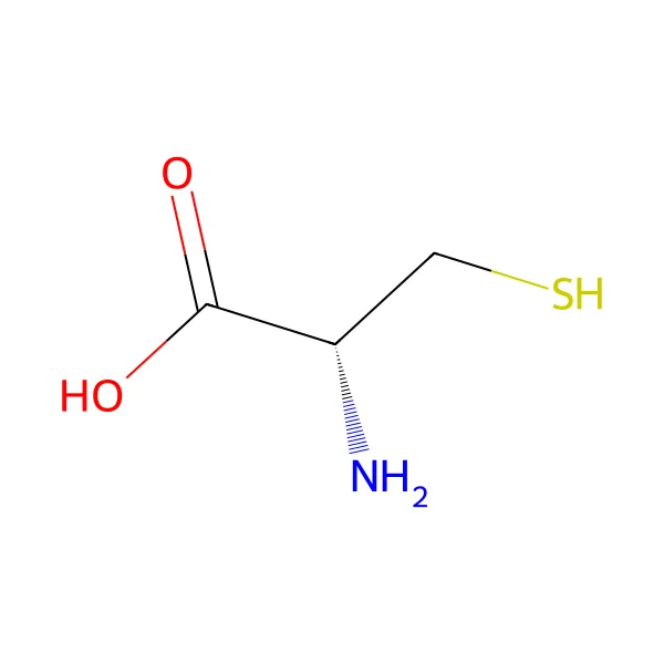 L-sistein molekül yapısı — CAS 52-90-4