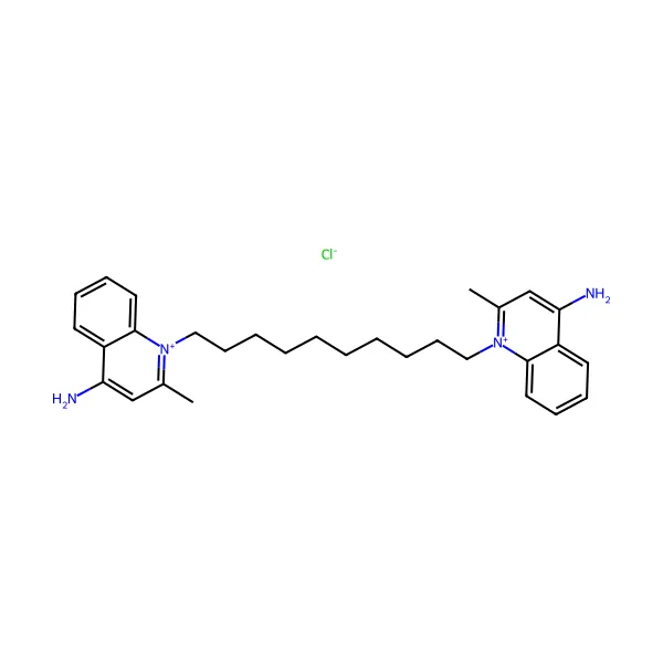Dekualinyum klorür molekül yapısı — CAS 522-51-0
