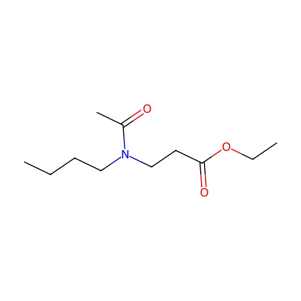 Etil bütilasetilaminopropiyonat molekül yapısı — CAS 52304-36-6