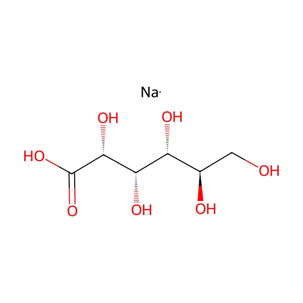Sodyum glukonat molekül yapısı — CAS 527-07-1