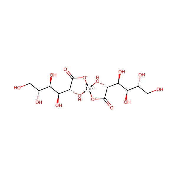 Bakır glukonat molekül yapısı — CAS 527-09-3