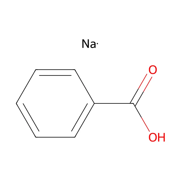 Sodyum benzoat molekül yapısı — CAS 532-32-1