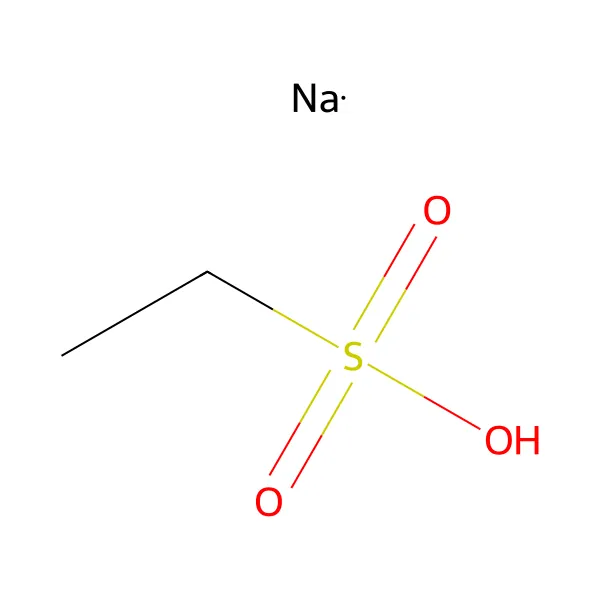 Sodyum etansülfonat molekül yapısı — CAS 5324-47-0
