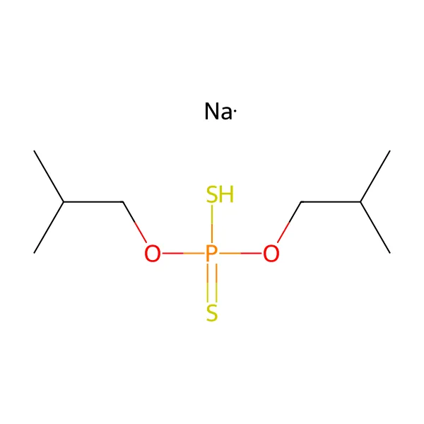 Sodyum diizobütil ditiyofosfat molekül yapısı — CAS 53378-51-1