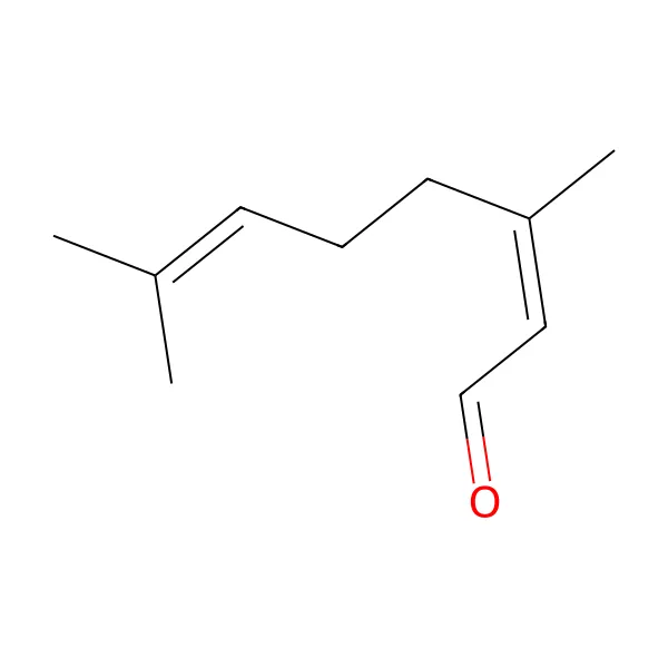 Citral molekül yapısı — CAS 5392-40-5
