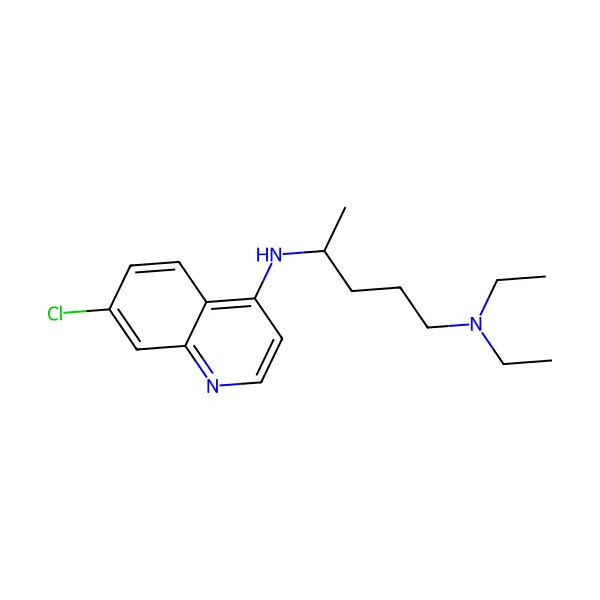 Klorokin molekül yapısı — CAS 54-05-7