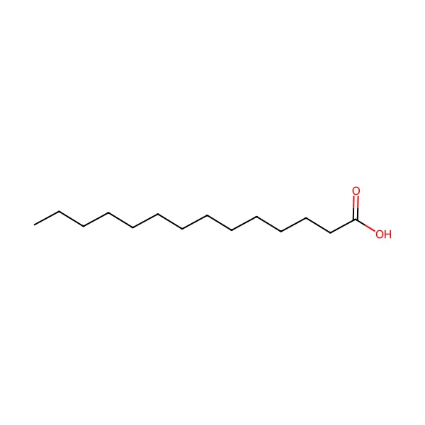 Miristik asit molekül yapısı — CAS 544-63-8