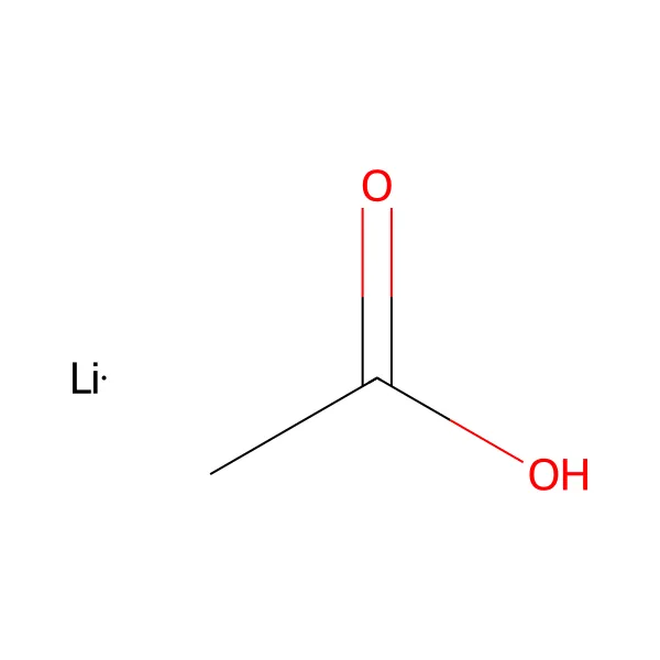 Lityum asetat molekül yapısı — CAS 546-89-4