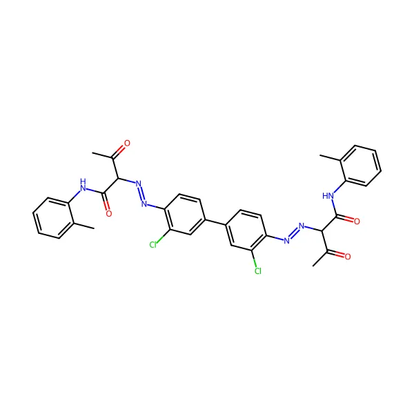 Pigment sarı 14 molekül yapısı — CAS 5468-75-7