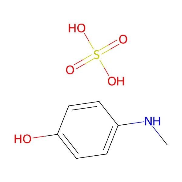 p-Metilaminofenol sülfat molekül yapısı — CAS 55-55-0