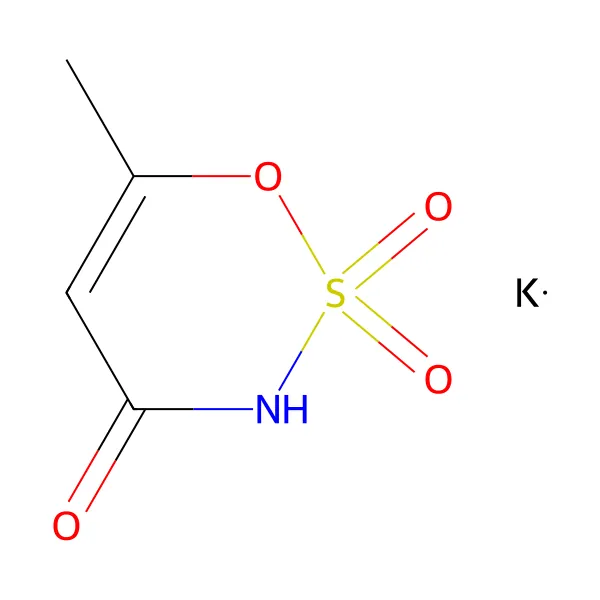 Asesülfam potasyum molekül yapısı — CAS 55589-62-3