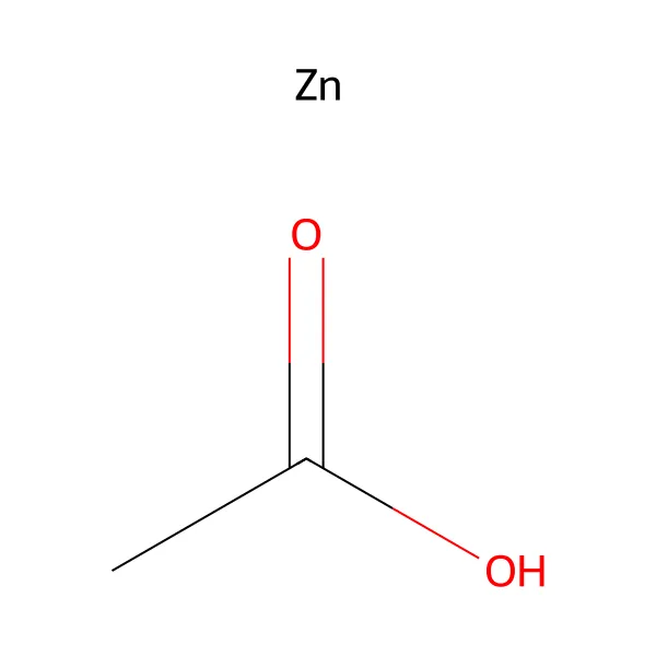 Çinko asetat molekül yapısı — CAS 557-34-6