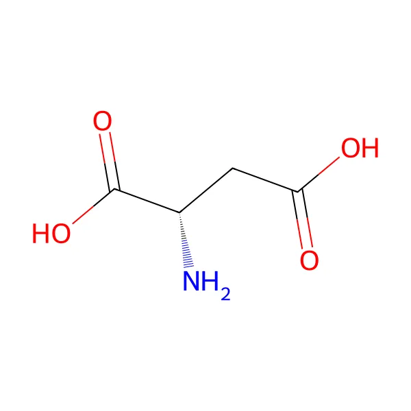 L-aspartik asit molekül yapısı — CAS 56-84-8