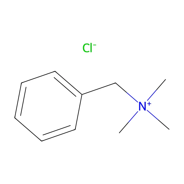 Benziltrimetilamonyum klorür molekül yapısı — CAS 56-93-9
