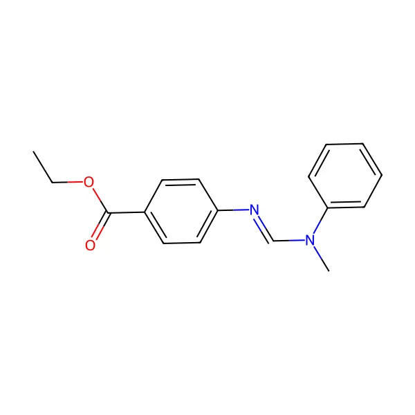 N-(Etoksikarbonilfenil)-N'-metil-N'-fenil formamidin molekül yapısı — CAS 57834-33-0