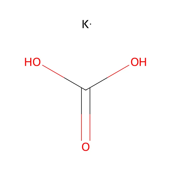 Potasyum karbonat molekül yapısı — CAS 584-08-7