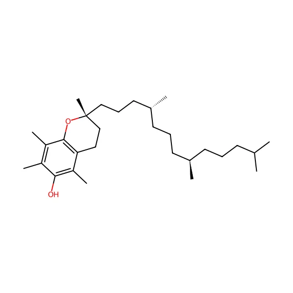 Vitamin E D-Alfa-Tokoferol molekül yapısı — CAS 59-02-9