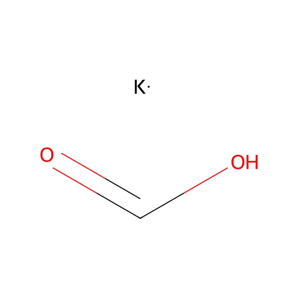 Potasyum format molekül yapısı — CAS 590-29-4