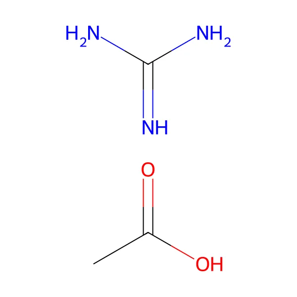 Guanidin asetat molekül yapısı — CAS 593-87-3