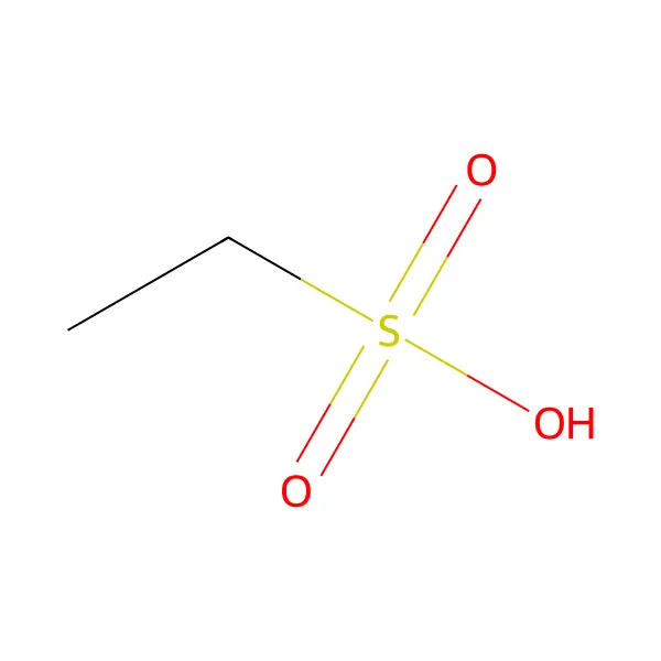 Etansülfonik asit molekül yapısı — CAS 594-45-6