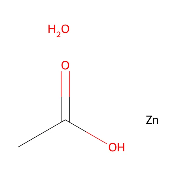 Çinko asetat dihidrat molekül yapısı — CAS 5970-45-6