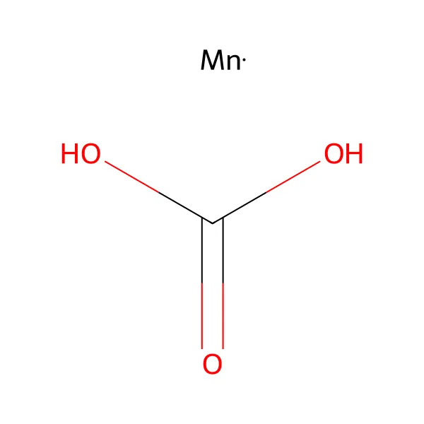 Manganez karbonat molekül yapısı — CAS 598-62-9