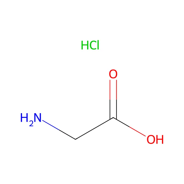 Glisin hidroklorür molekül yapısı — CAS 6000-43-7