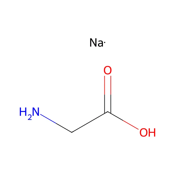 Sodyum glisinat molekül yapısı — CAS 6000-44-8