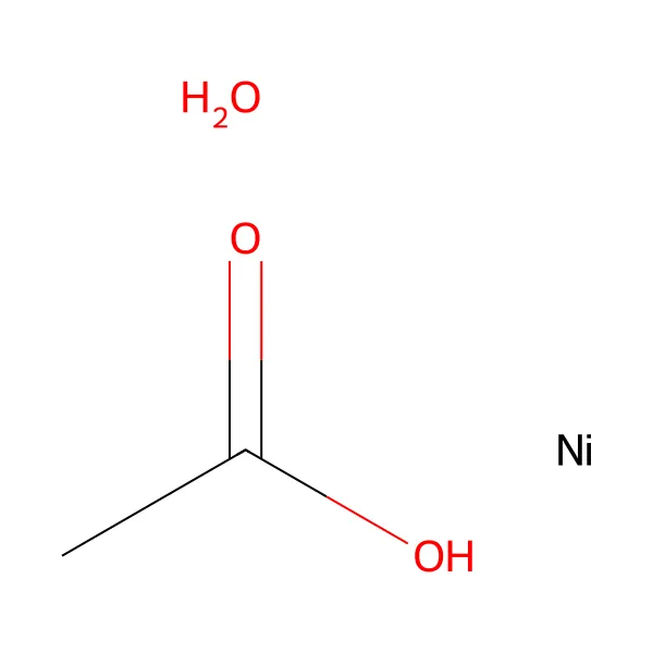 Nikel asetat tetrahidrat molekül yapısı — CAS 6018-89-9