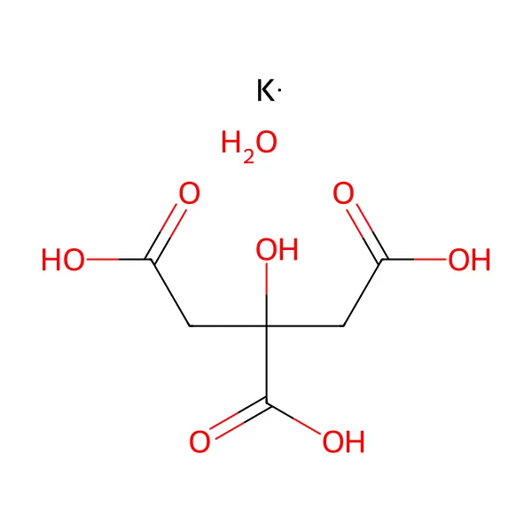 Potasyum sitrat monohidrat molekül yapısı — CAS 6100-05-6