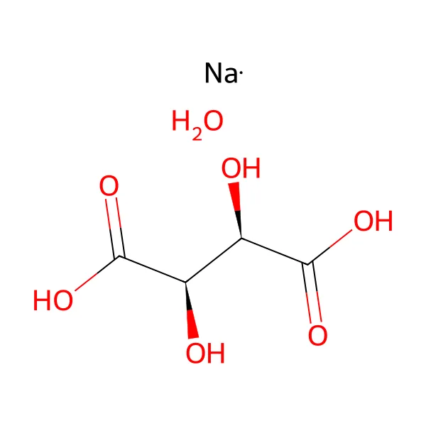 Sodyum tartrat dihidrat molekül yapısı — CAS 6106-24-7