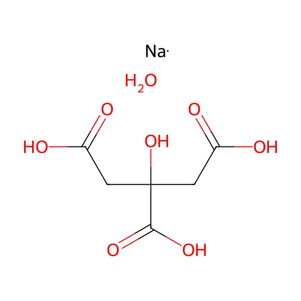 Trisodyum sitrat dihidrat molekül yapısı — CAS 6132-04-3