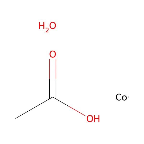 Kobalt asetat tetrahidrat molekül yapısı — CAS 6147-53-1