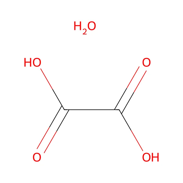 Oksalik asit dihidrat molekül yapısı — CAS 6153-56-6
